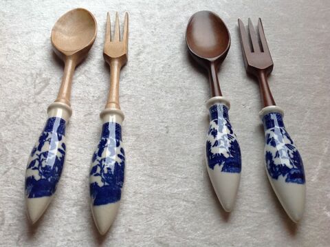 4 COUVERTS À SALADE EN CÉRAMIQUE ET BOIS Envoi Possible
18 Trégunc (29)