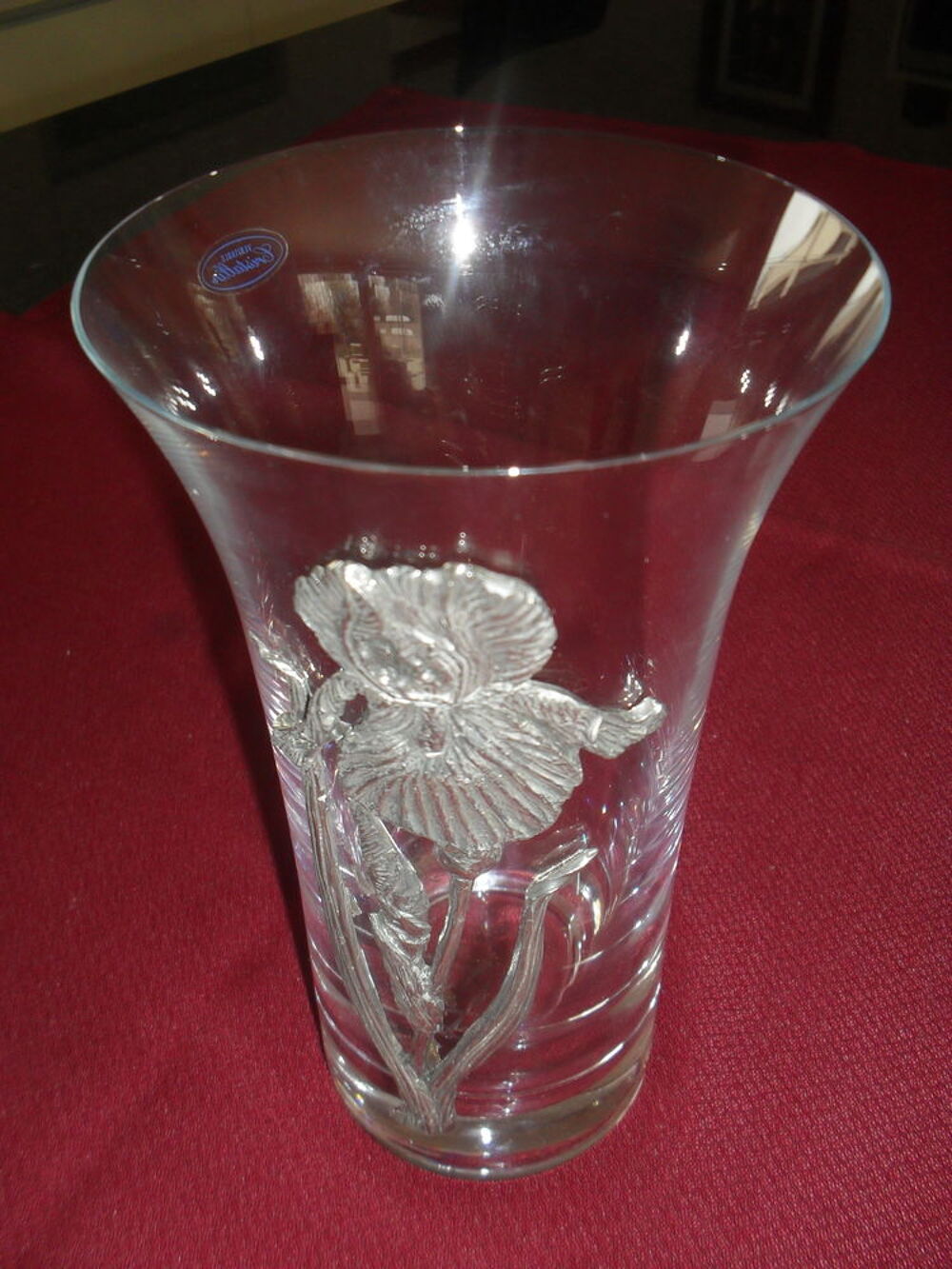 VASE EN VERRE d&eacute;cor "ETAIN" Décoration