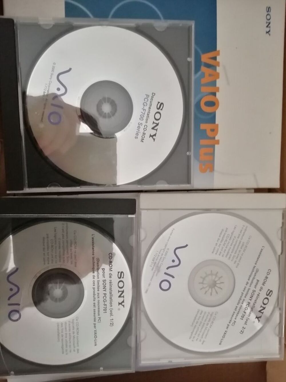 CD-ROM INSTALLATION ET DOCUMENTS VAIO 700 Matériel informatique