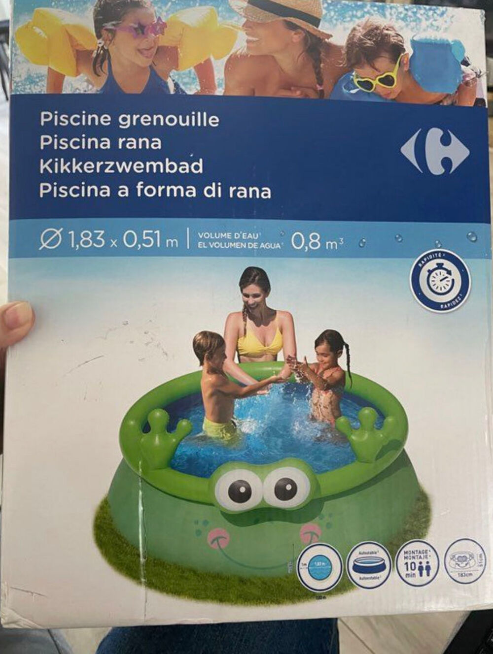 piscine gonflable grenouille Jardin