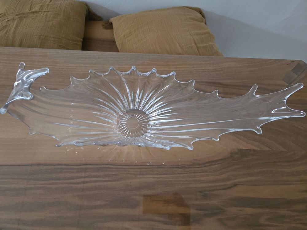 Grand plat ornemental en verre Décoration