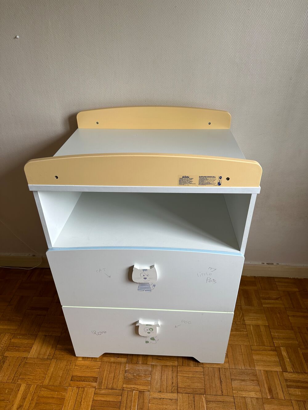 Table &agrave; langer avec espace de rangement Mobilier enfants