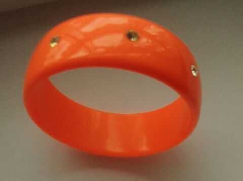 Bracelet femme orange fluo avec strass 3 Talange (57)