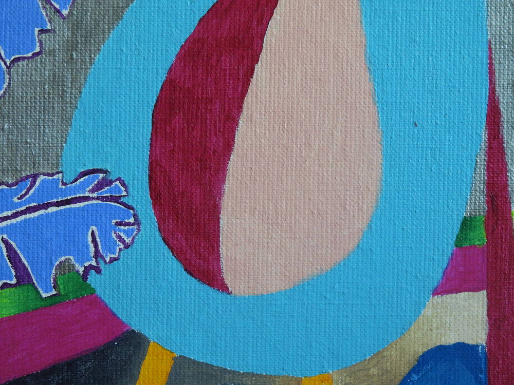 Tableau acrylique sur toile - La p&ecirc;che du h&eacute;ron Décoration