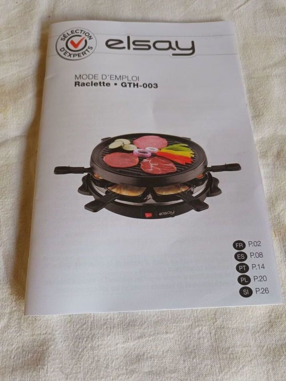 Appareil &agrave; raclette-grill &eacute;lectrique. Electroménager
