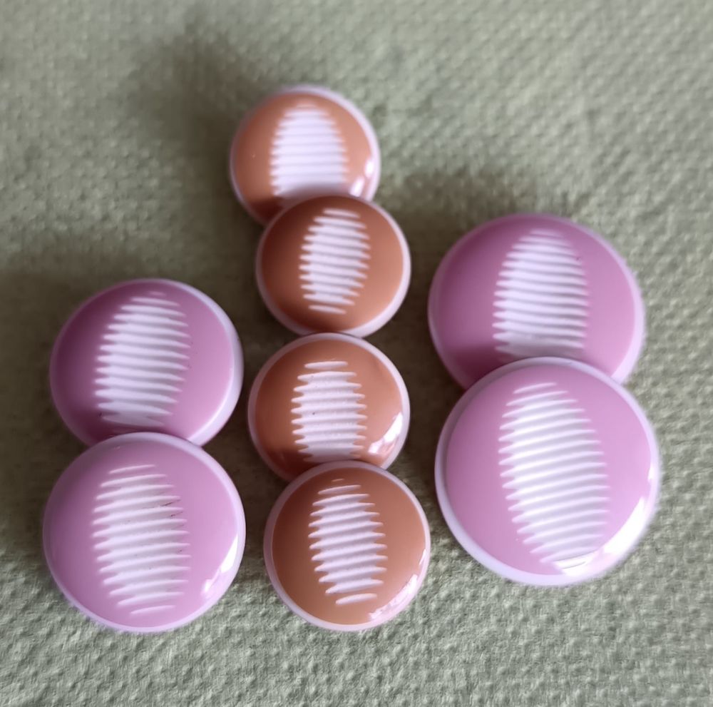Lot de 18 Boutons- Harmonie de Roses &amp; Beige - 1.2 &agrave; 2.5 cm Décoration
