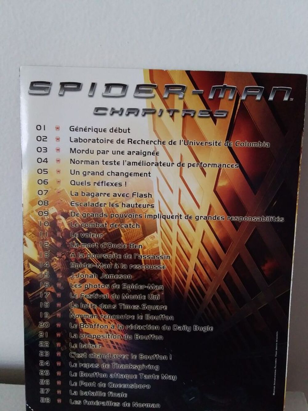 SPIDERMAN DVD et blu-ray