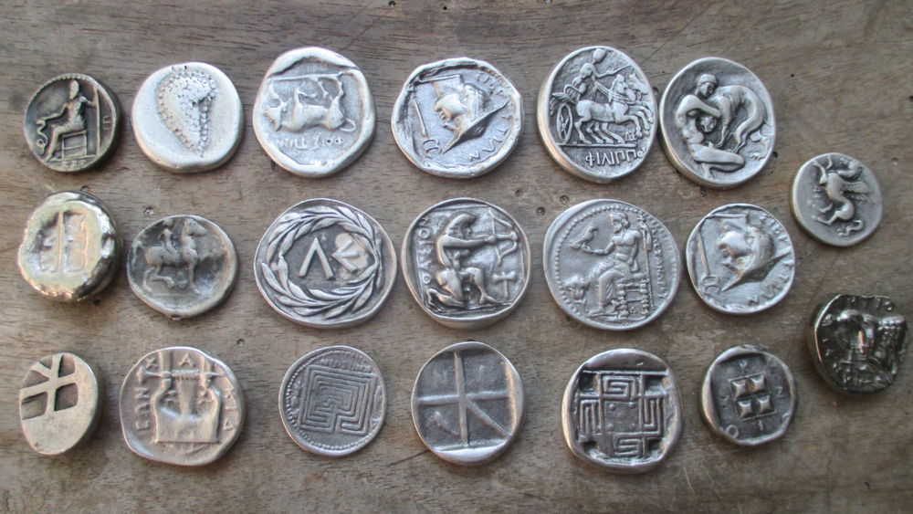 lot pi&egrave;ces monnaie grecque. 