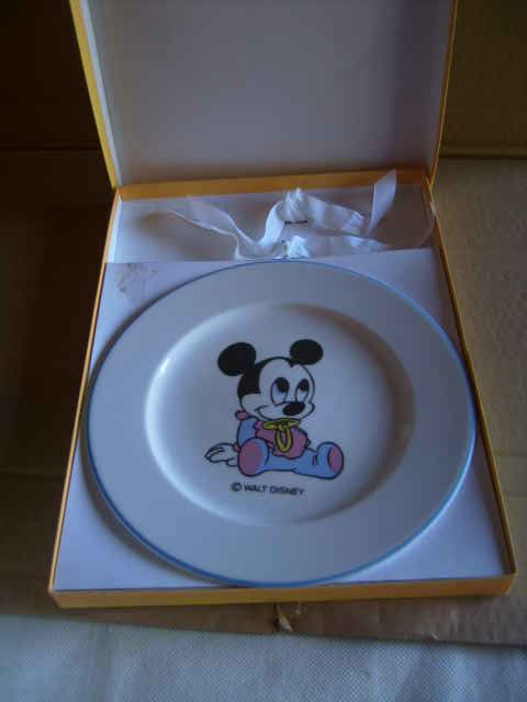 ASSIETTE PORCELAINE DECOR MICKEY CADEAU DE NAISSANCE  10 Wolxheim (67)