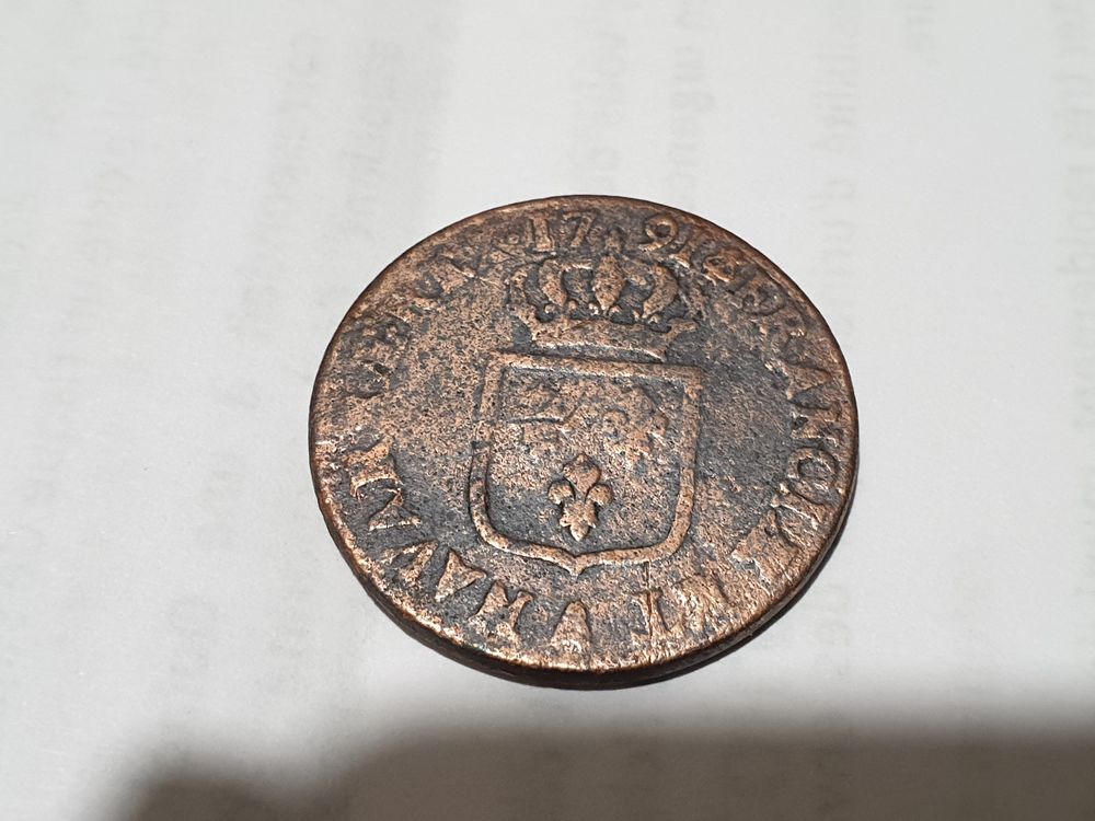 Monnaie France Louis XVI 1791 A 