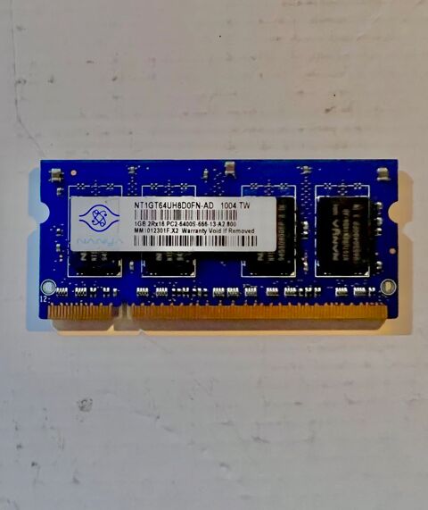 Nanya RAM 1Go DDR2 - SO-DIMM - 800MHz - Mémoire vive - 6400S Vincennes (94)