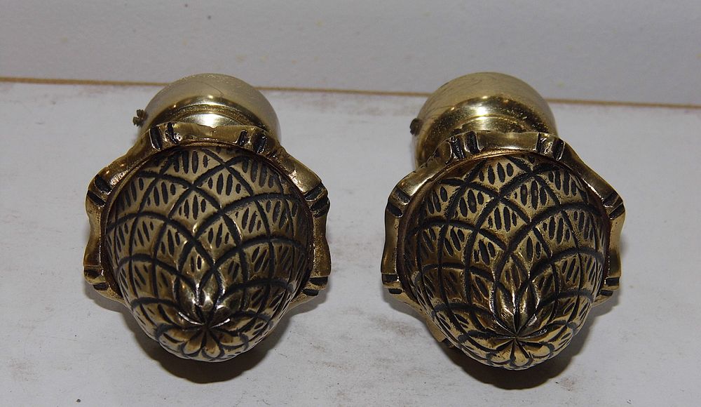 Lot de 2 embouts en laiton massif Rideau tringle boule escalier 
