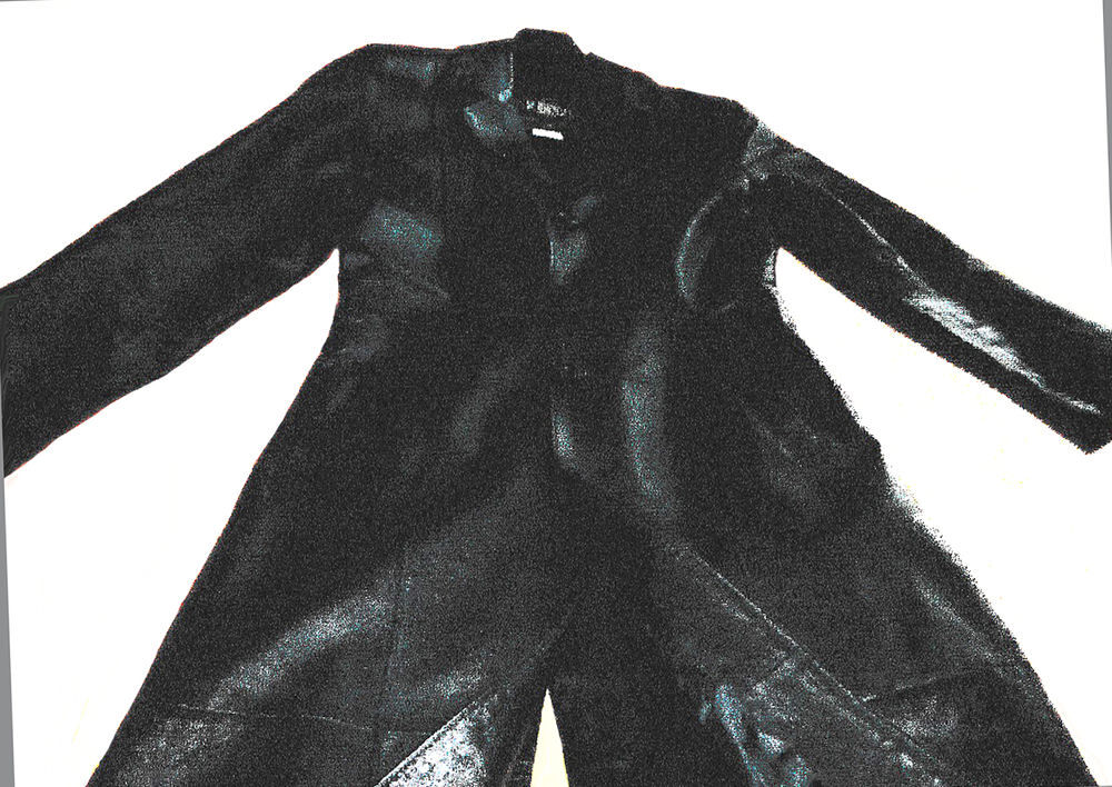 Manteau redingote femme long cuir v&eacute;ritable taille 38 marque Vêtements