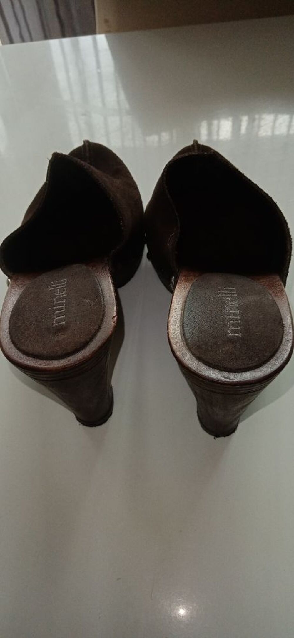 Sabot velours noir minelli pour femme Chaussures