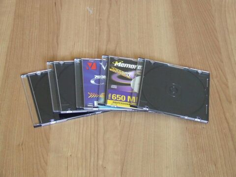 5 boîtiers de CD ou DVD Slim pour 1 disque avec plateau noir 2 Bagnolet (93)