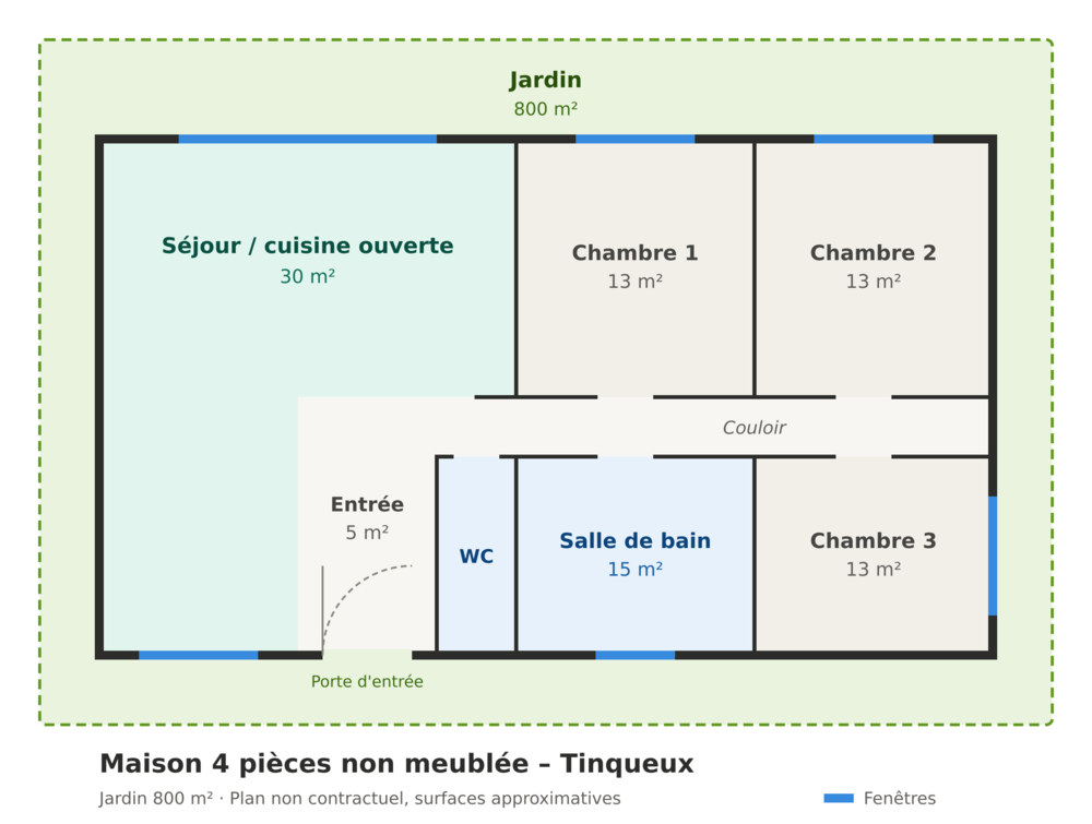 Location Maison Maison 3 chambres - 90m2 Tinqueux