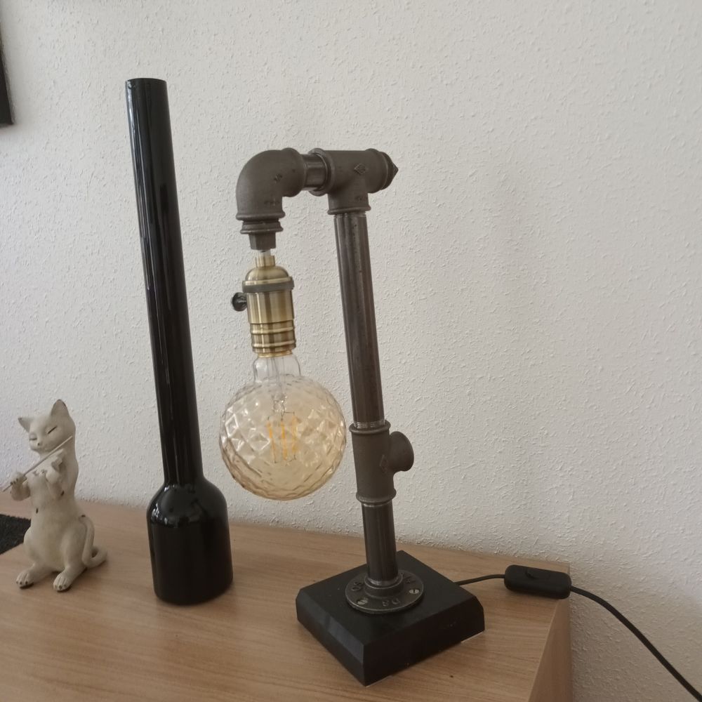 lampe de chevet industriel en acier vintage Décoration