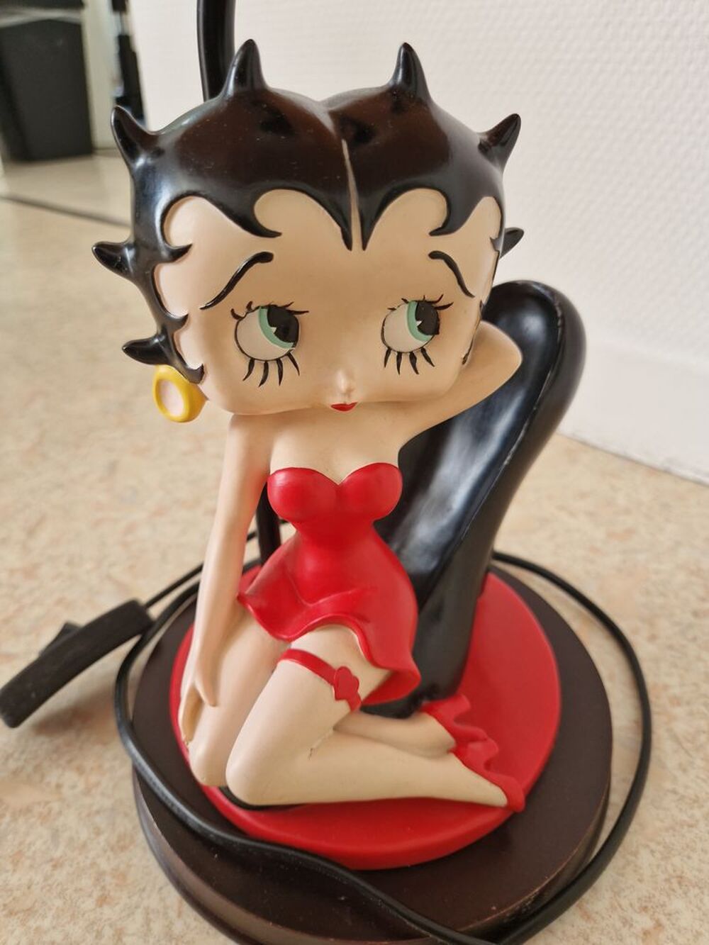 Lampe vintage Betty Boop Maroquinerie
