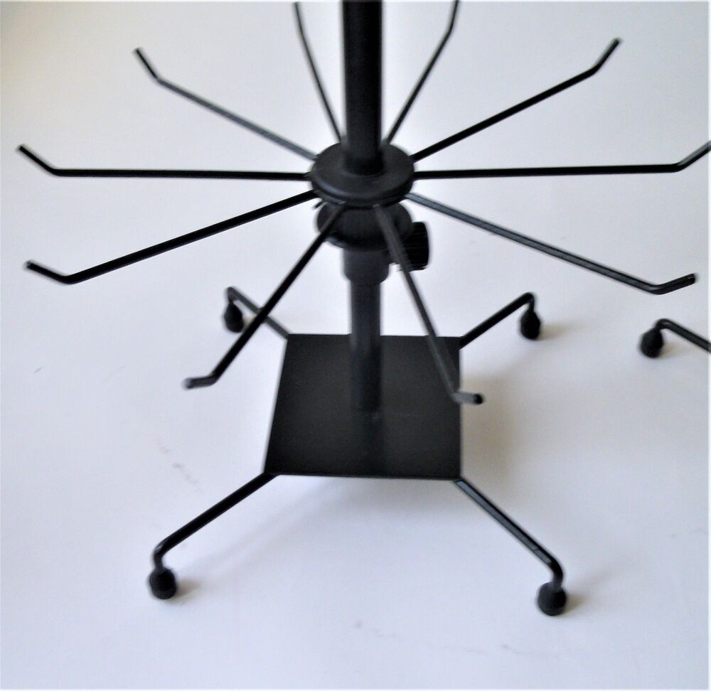 PRESENTOIR ACCESSOIRES TOURNIQUET EN ACIER NOIR LOT DE 2 Meubles
