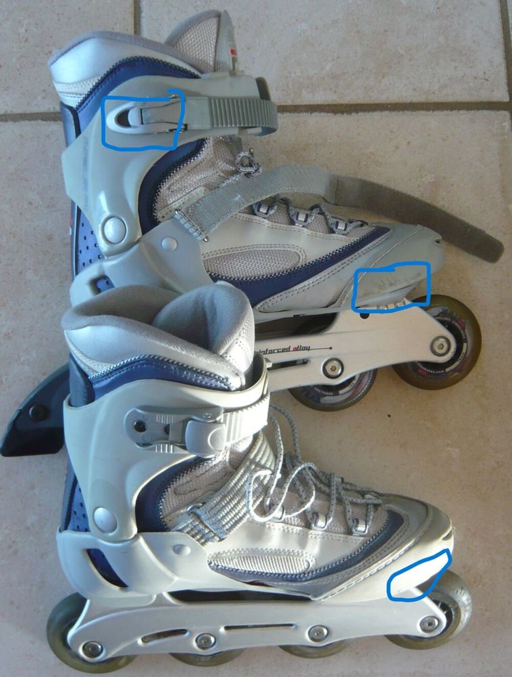 Rollers Fila Femme taille 39- 4 roues d&eacute;montables Sports