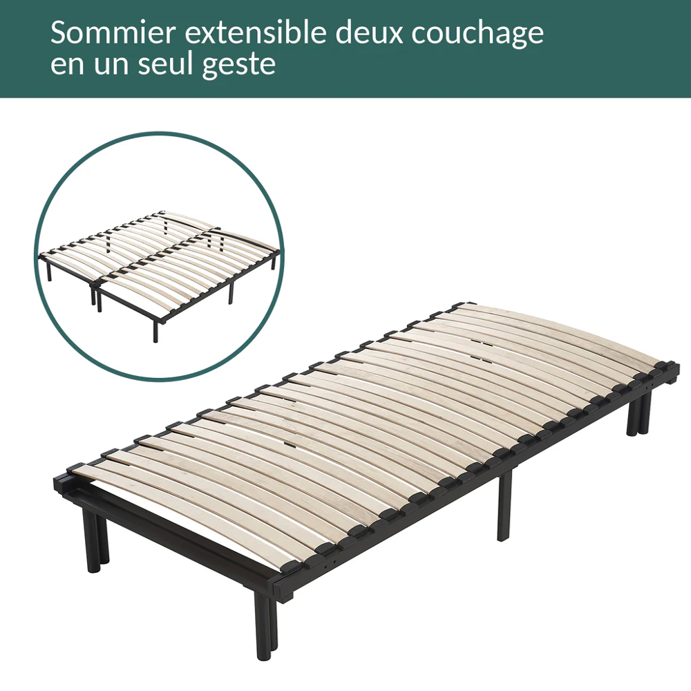 sommier extensible et son matelas 160 x 200 - TBE Meubles