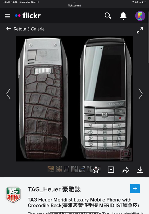 Téléphone portable TAG Heuer Meridiist dos cuir crocodile Thiais (94)