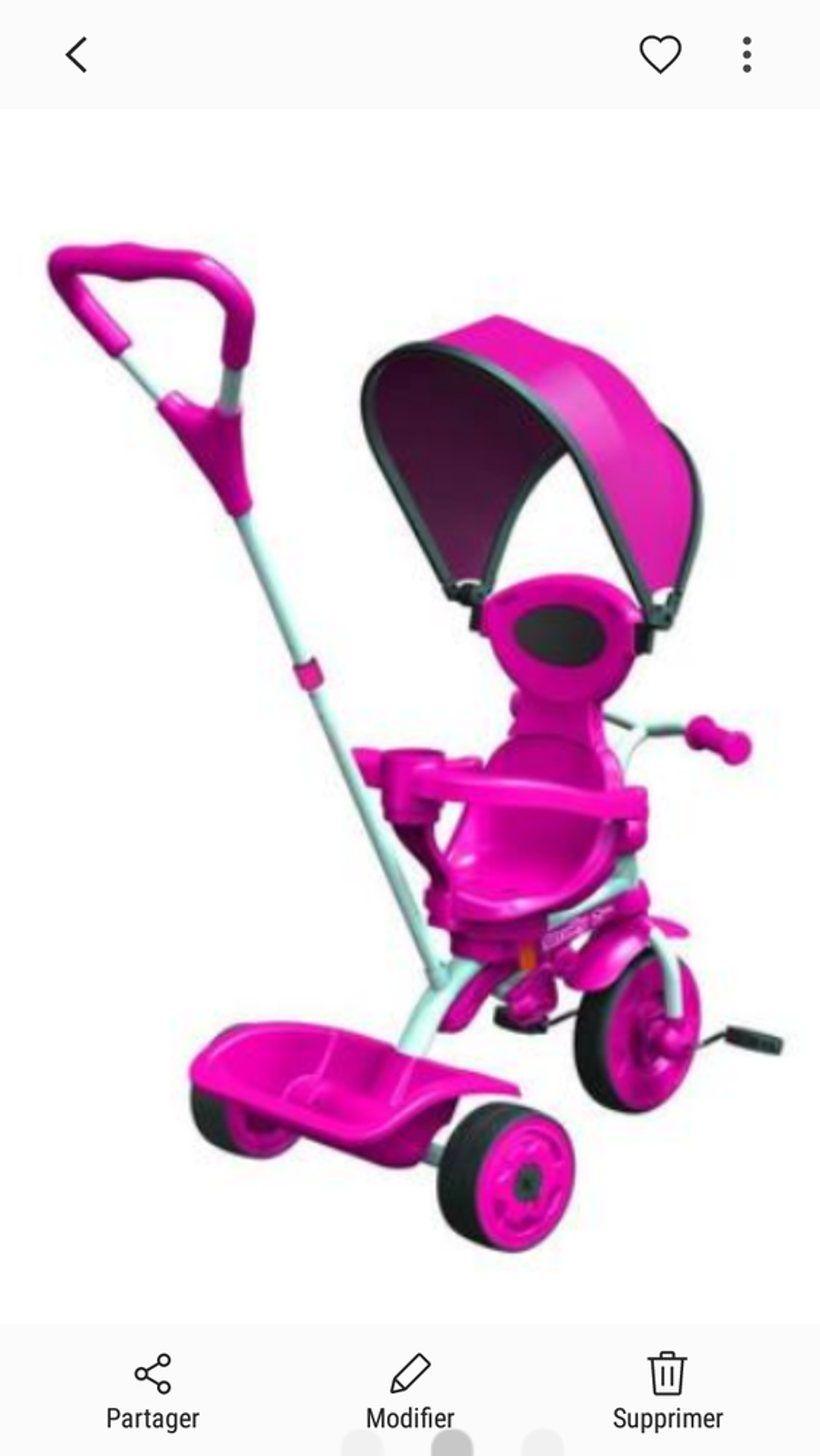 V&eacute;lo strolly spin rose Jeux / jouets