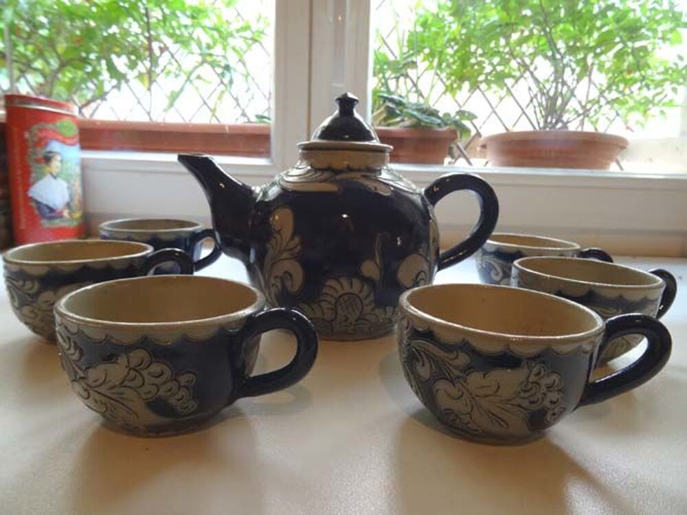 Service &agrave; th&eacute; ou caf&eacute; en gr&egrave;s &eacute;maill&eacute;, Remmy Alsace,TBE Décoration