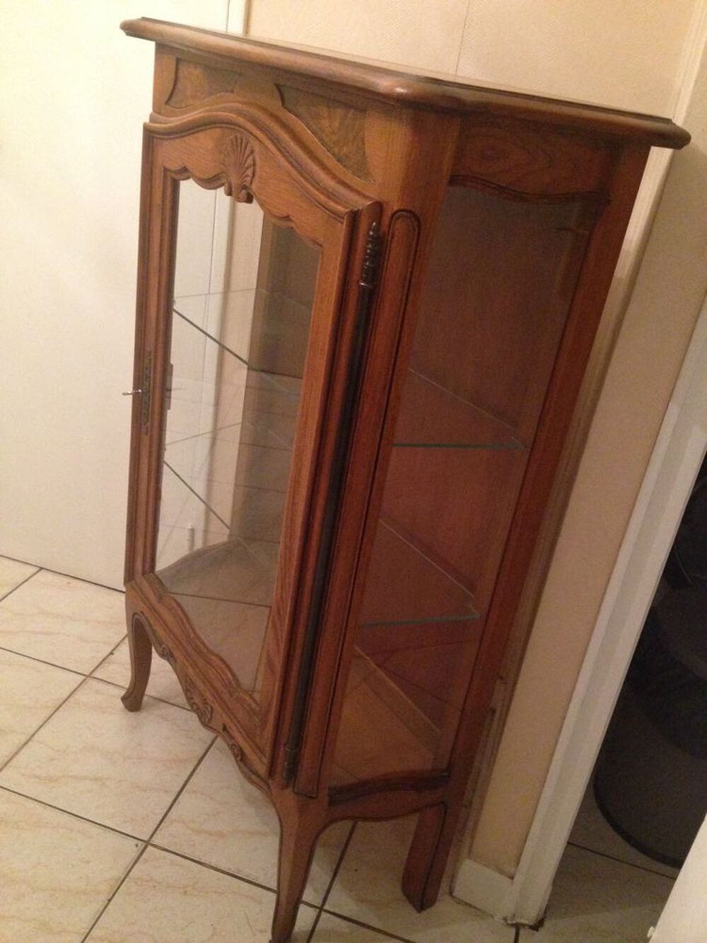 meuble vitrine argentier en chene Meubles