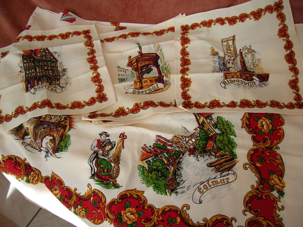 nappe rectangulaire alsacienne+ 6 serviettes Cuisine