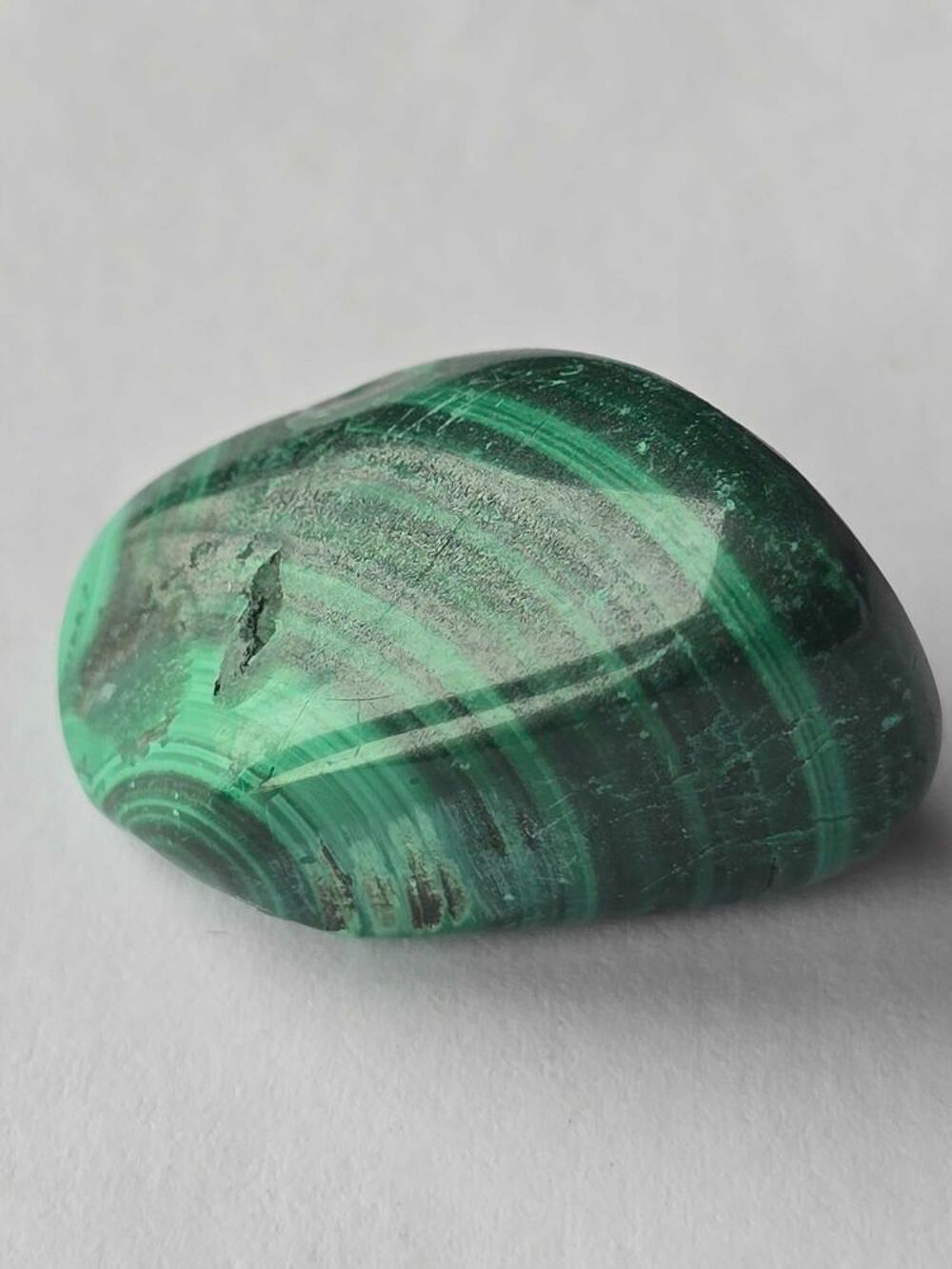 V&eacute;ritable Malachite de RDC-Superbes Rubanements Verts 14g 