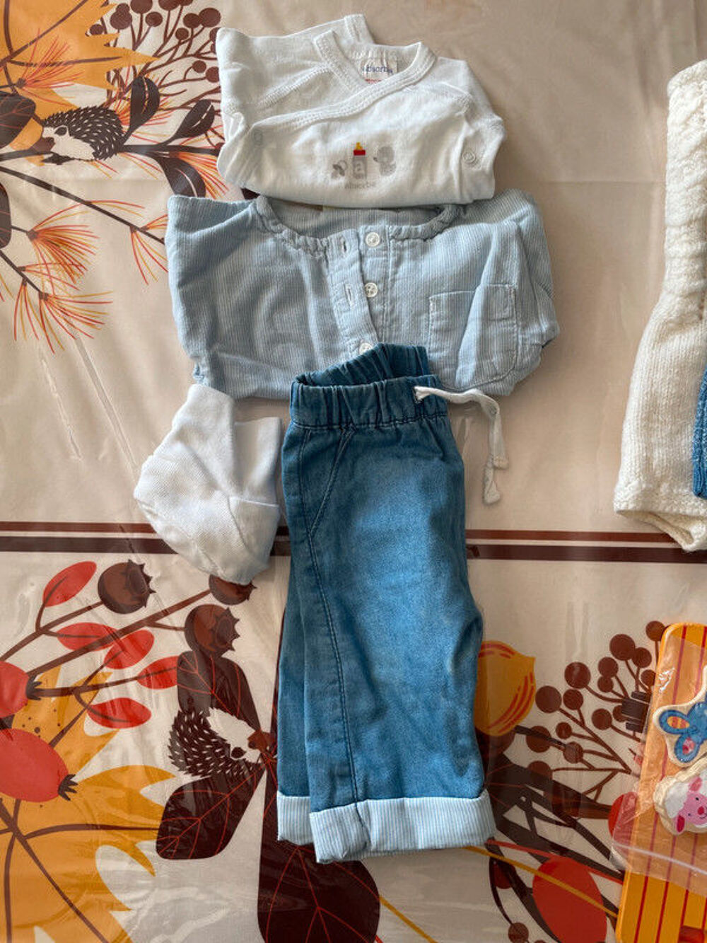 Ensemble bleu unisexe 1 mois Vêtements enfants
