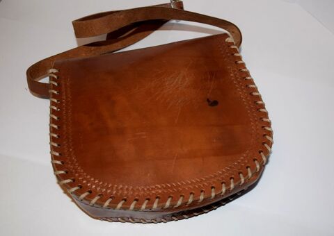 Sac femme en cuir marron - Naturel - Ann�es 80 10 Roissy-en-Brie (77)