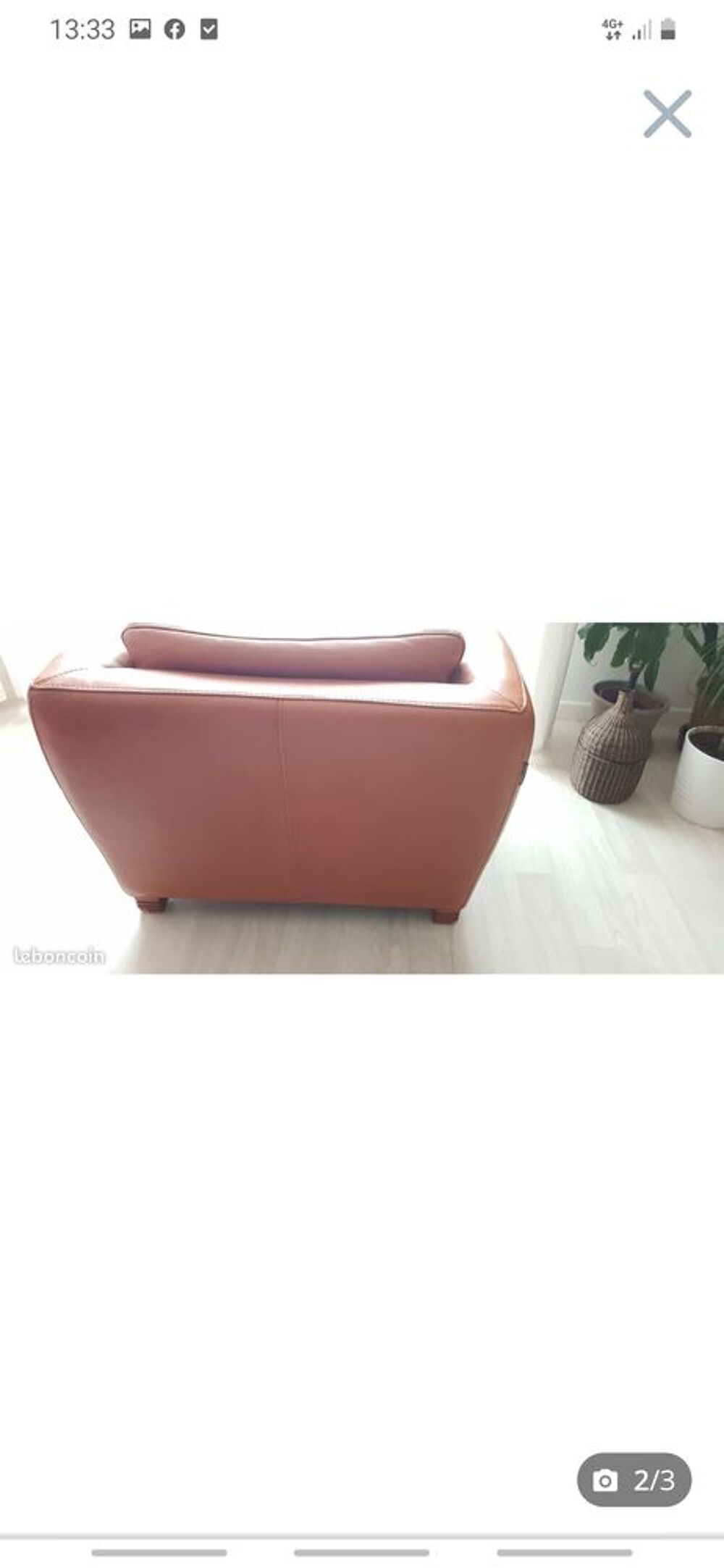 Fauteuil cuir Roche Bobois Meubles