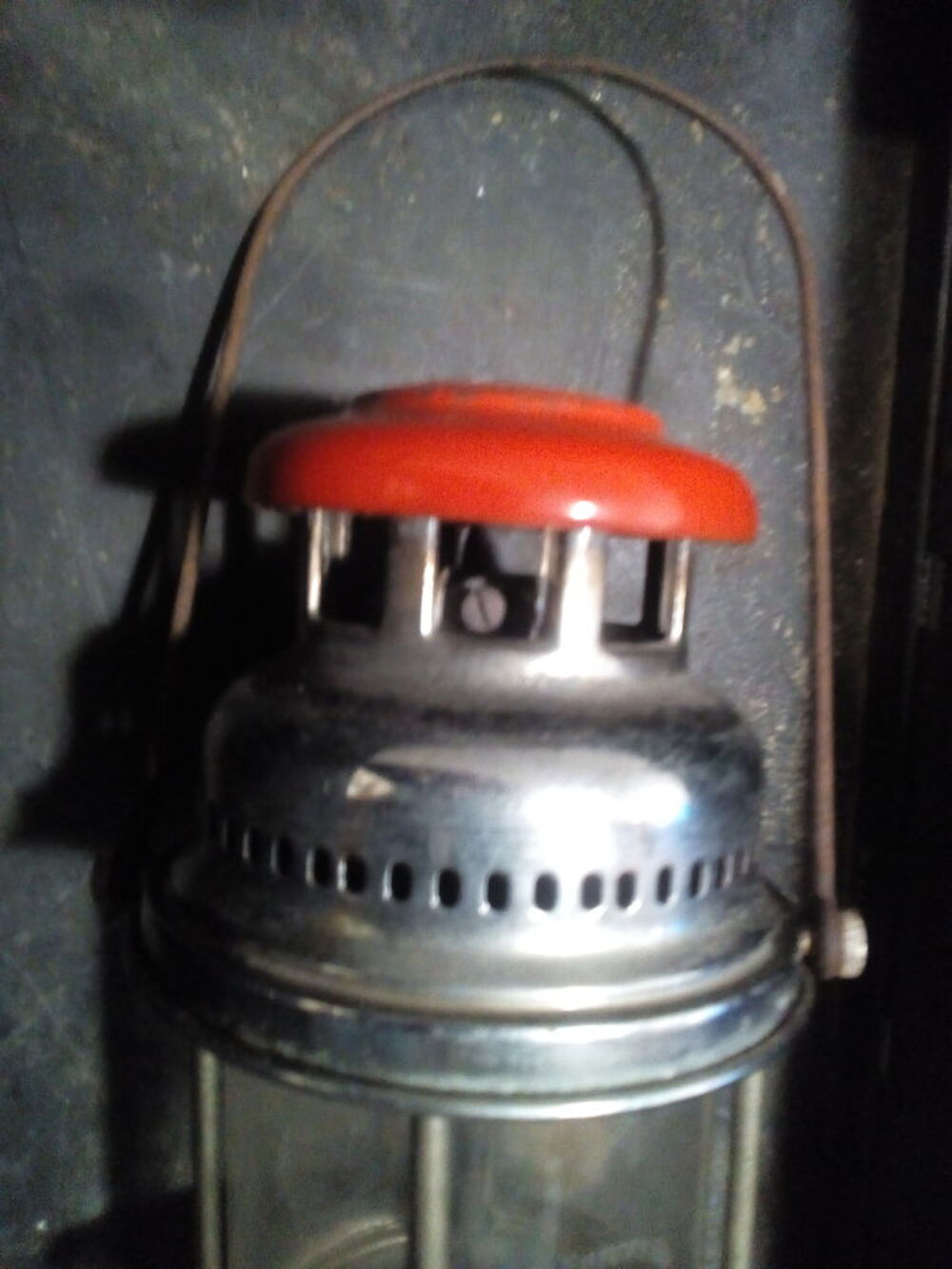 RARE : Lampe temp&ecirc;te m&eacute;tal chrom&eacute; OPTIMUS d'origine, compl&egrave;t 