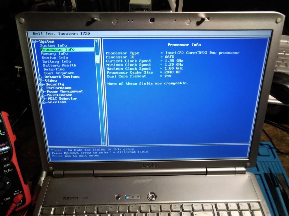 Pc Portable Dell Inspiron 1720 Matériel informatique