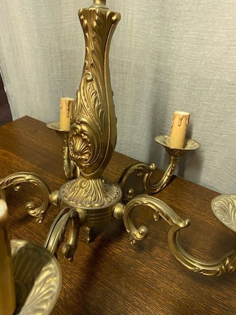 Lustre 5 branches en Bronze Décoration