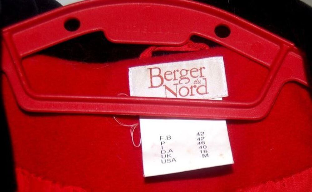 Manteaux femme - rouge et noir Taille 42 - Berger du Nord Vêtements