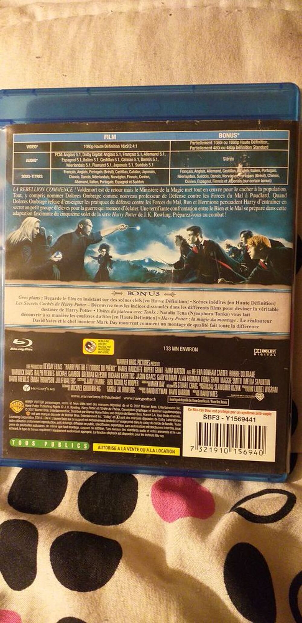 DVD Harry Potter et l'ordre du Ph&eacute;nix DVD et blu-ray