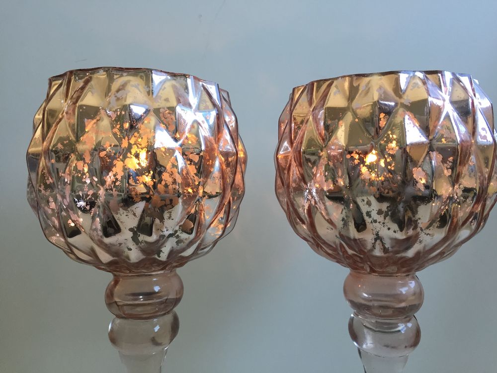 Photophores Vases Bougeoirs sur Pied Fa&ccedil;on Mercuris&eacute; Iris&eacute; R Dcoration