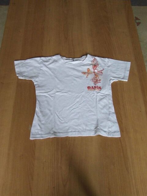 Tee-shirt manches courtes, Blanc motif Oasis, 10ans 1 Bagnolet (93)