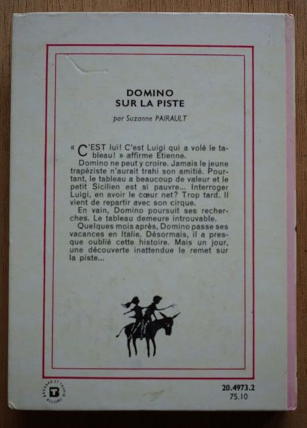 bibliotheque rose - domino sur la piste - 1975 Livres et BD