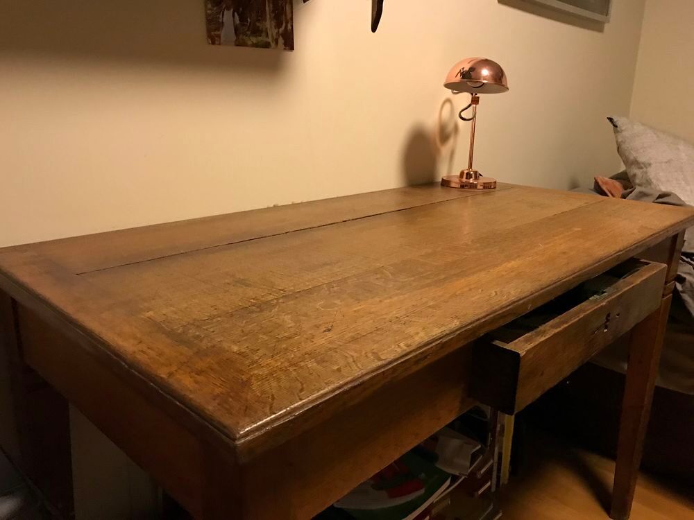 bureau en noyer ann&eacute;es 50 Meubles
