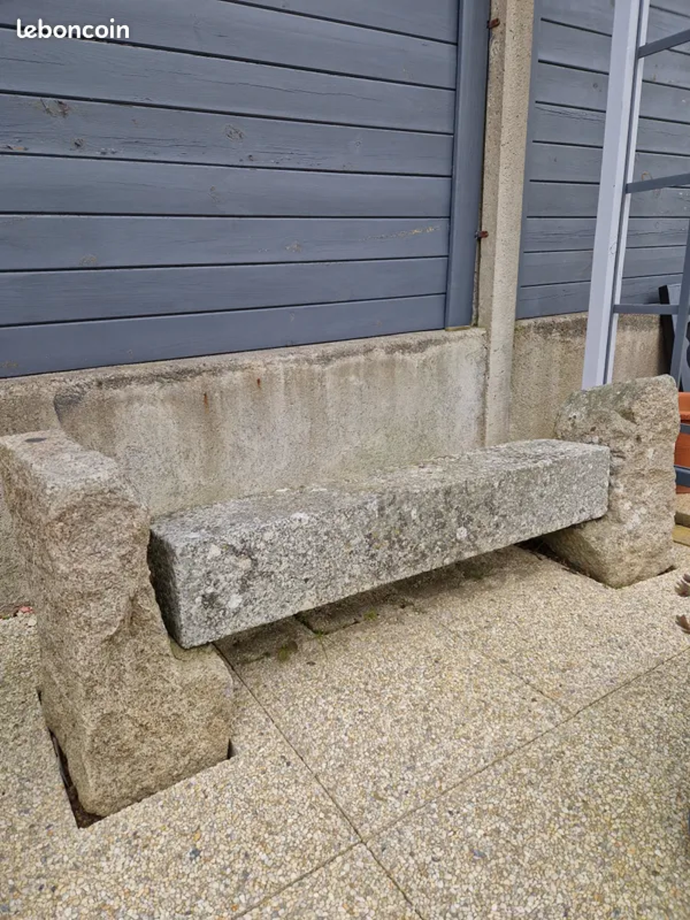 Banc en pierre granit ancien Jardin