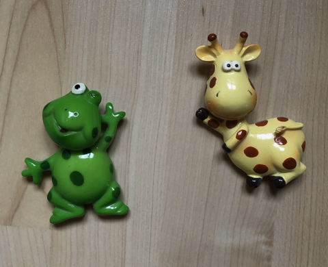 Aimant / magnet girafe et grenouille en r�sine neuf 5 Dracy-le-Fort (71)