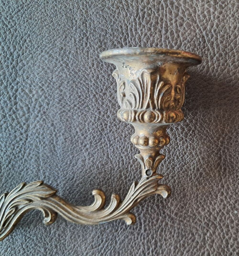 lot de 2 bougeoir chandelier cand&eacute;labre en laiton Décoration