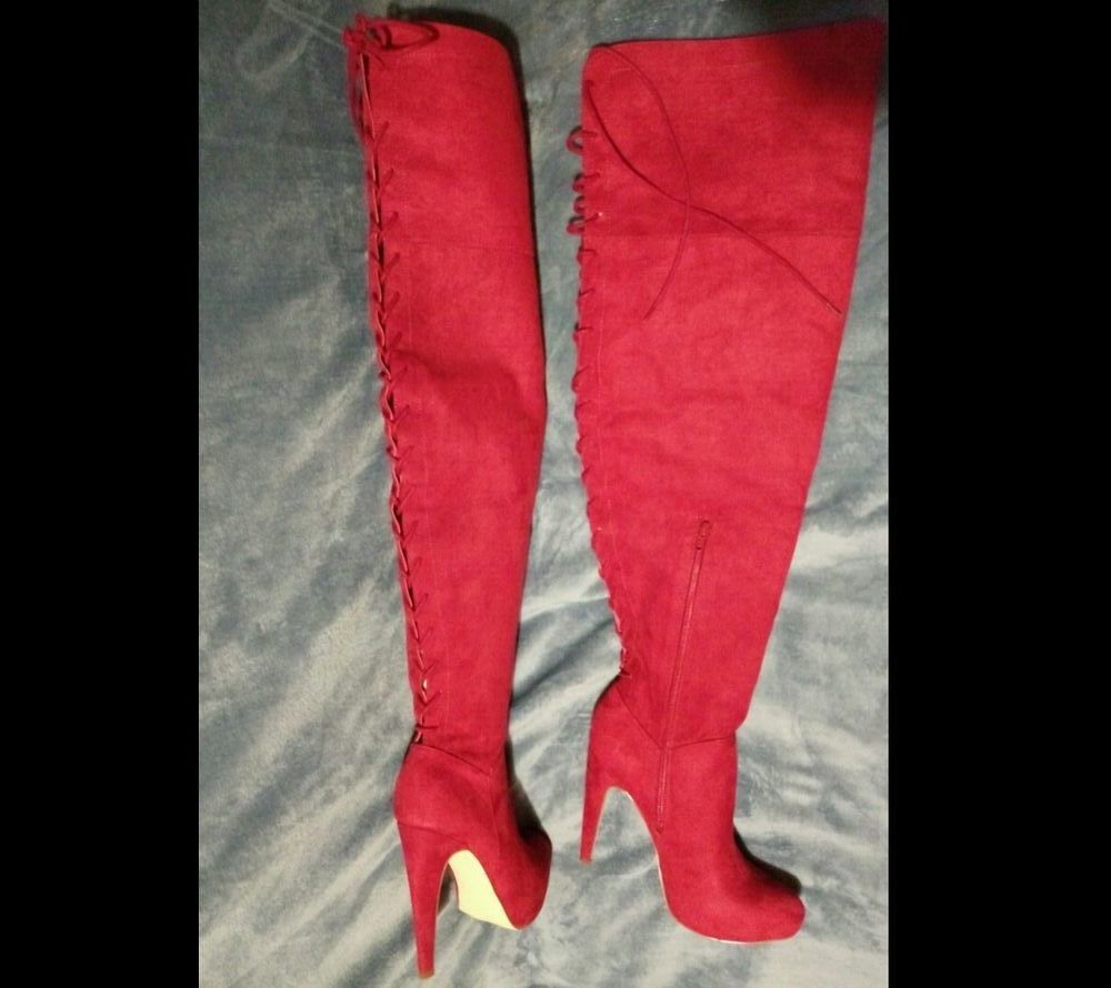 Cuissardes rouge T39 Chaussures