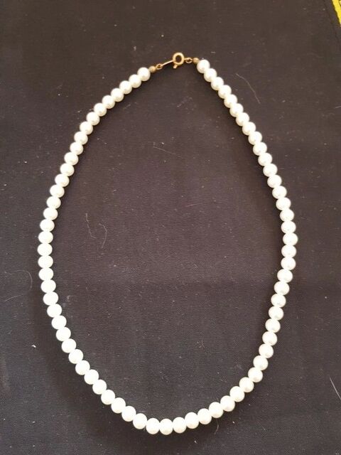 Collier perle blanche neuf 48 cm 4 e 4 Viriat (01)