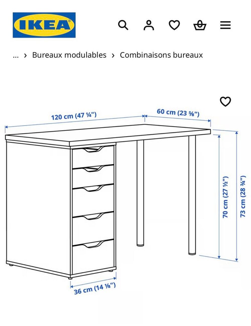 Bureau IKEA Meubles