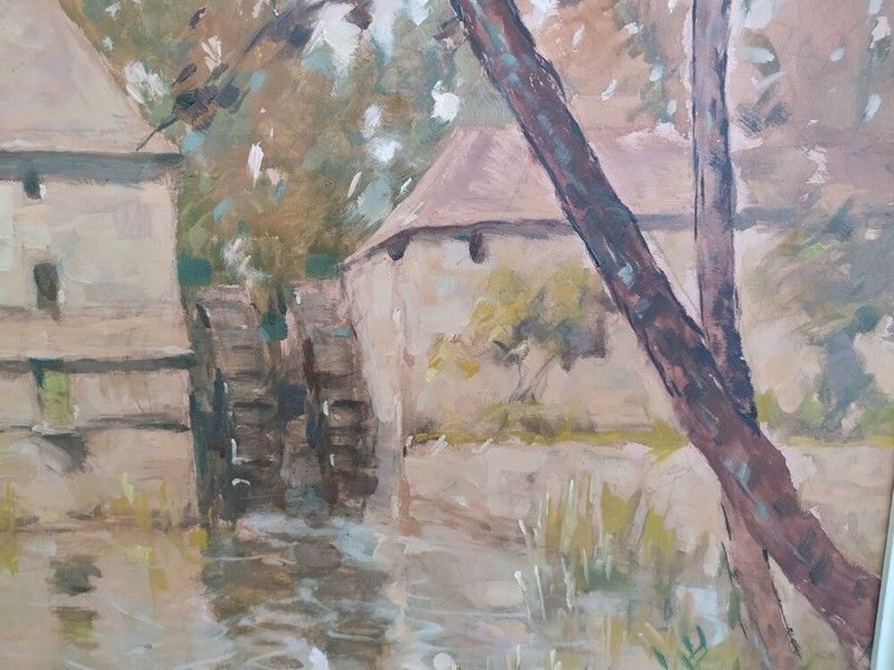 Tableau Paysage Moulin de Pont de Ruan Sign&eacute; Louis Rollet
Décoration